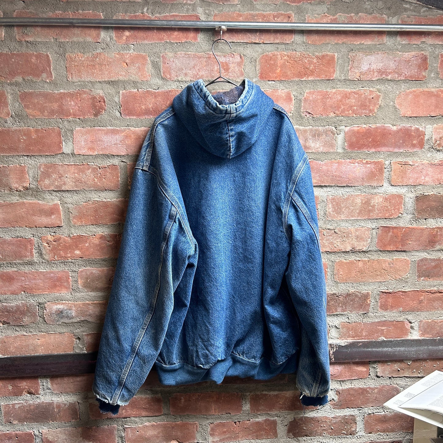 Denim Carhartt Hooded Work Jacket