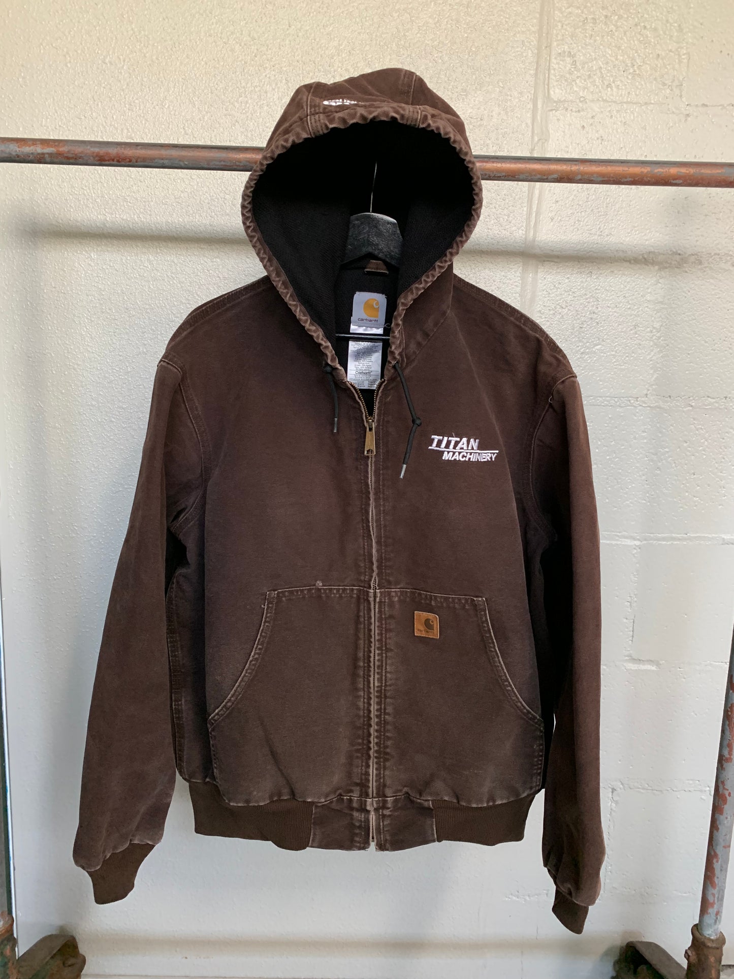 Brown Hooded Carhartt Work Jacket