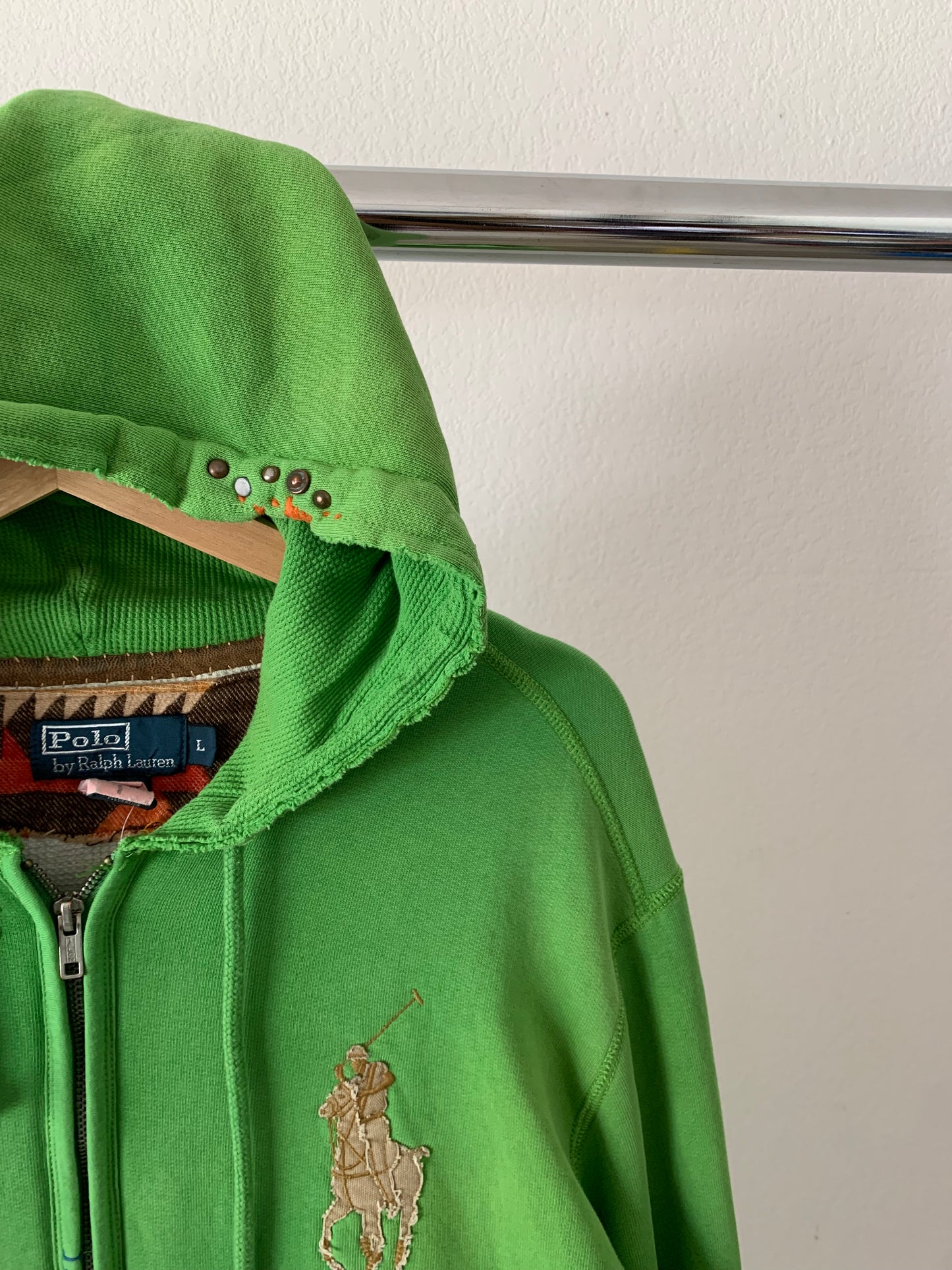 90's Jeweled Polo Aztec Zip up Hoodie