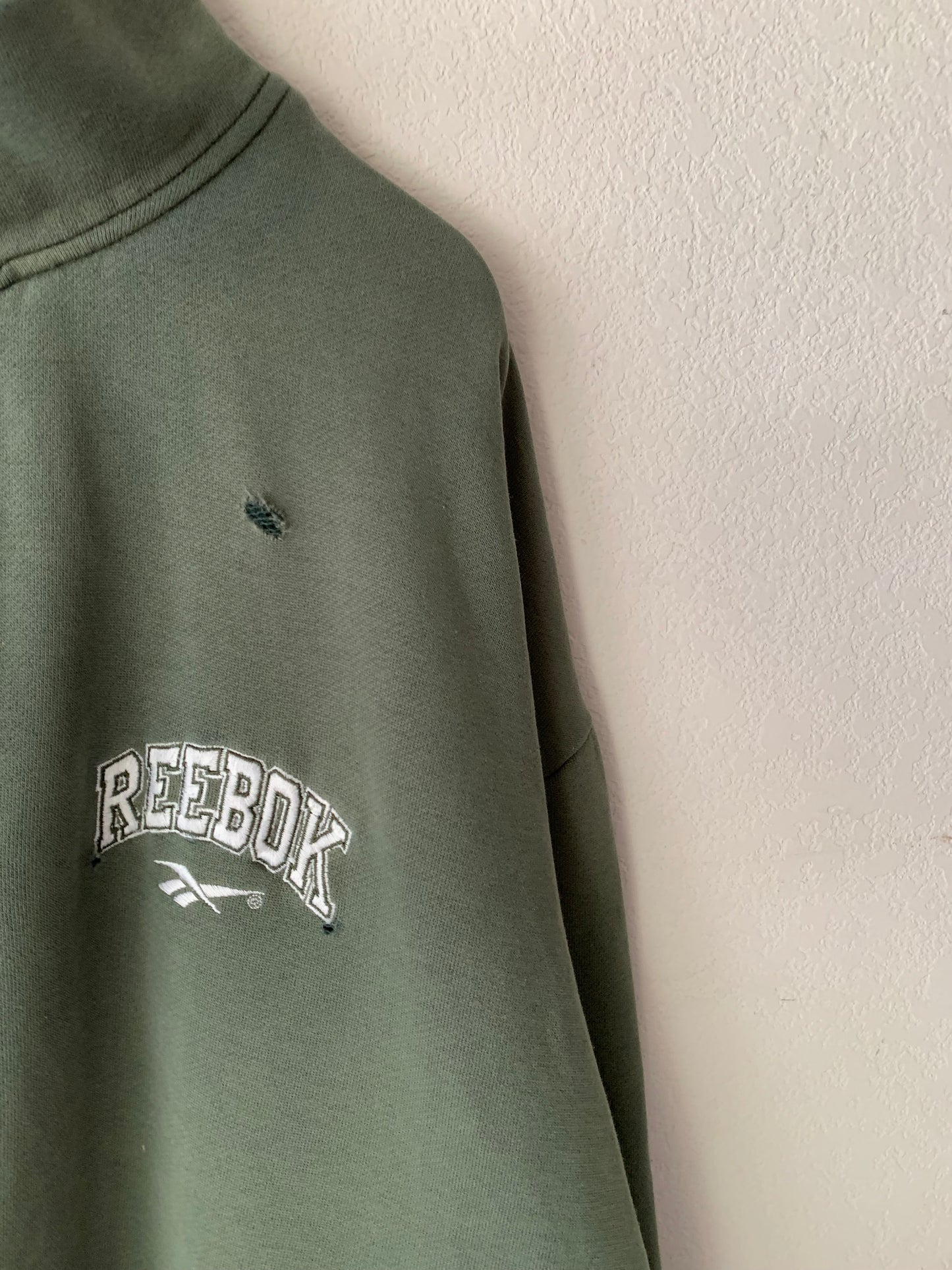 90's Distressed Reebok Quarter zip