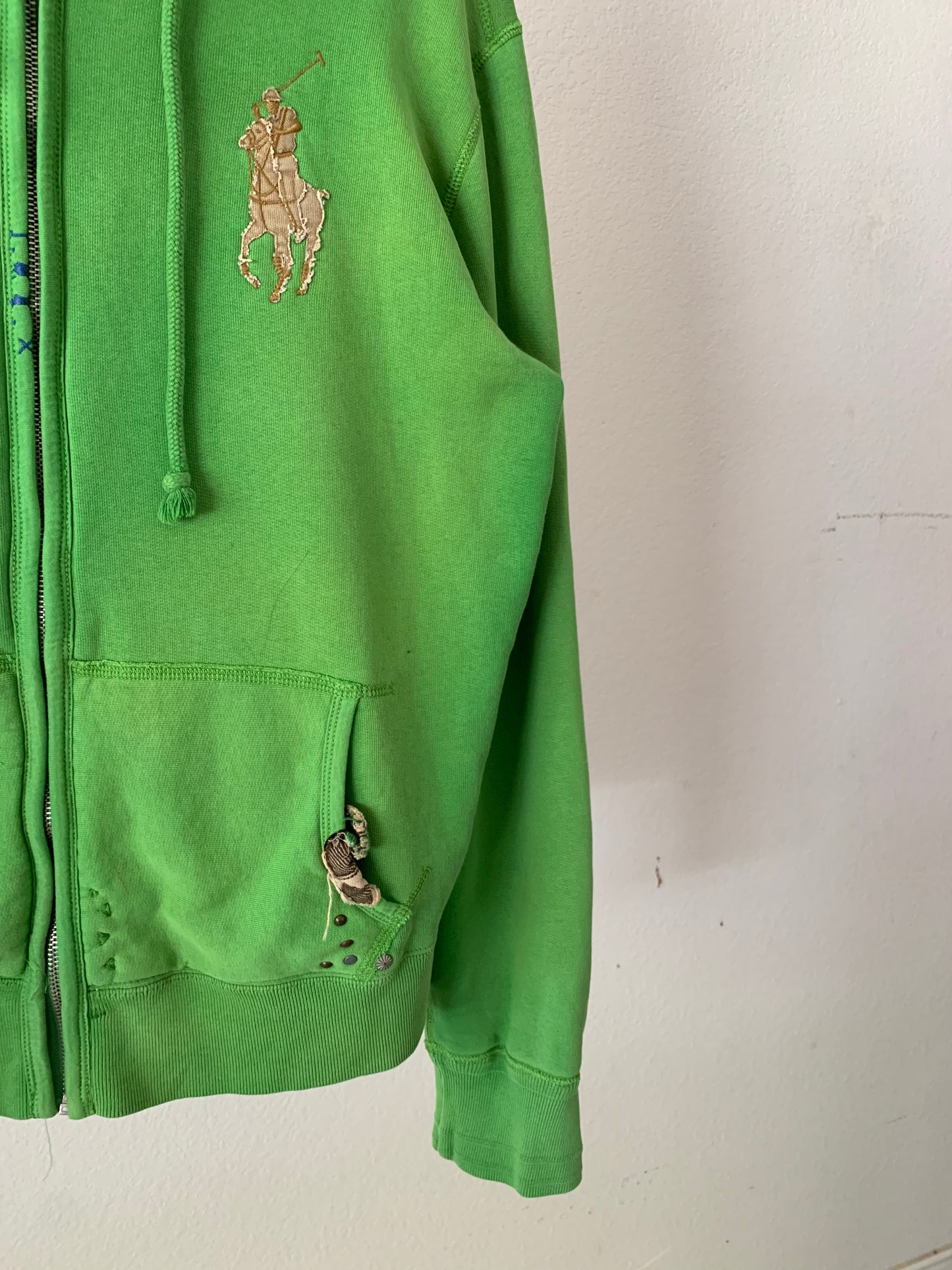 90's Jeweled Polo Aztec Zip up Hoodie