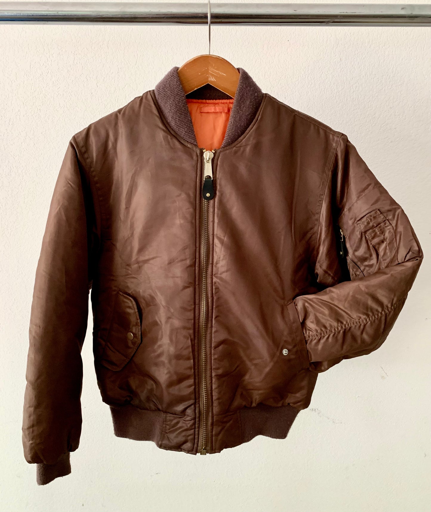 90's Brown Bomber Jacket