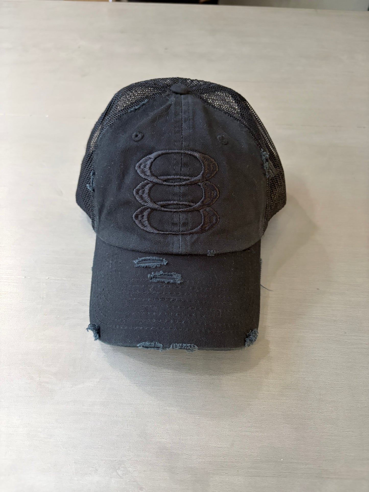 Triple 0 Black Trucker Hat