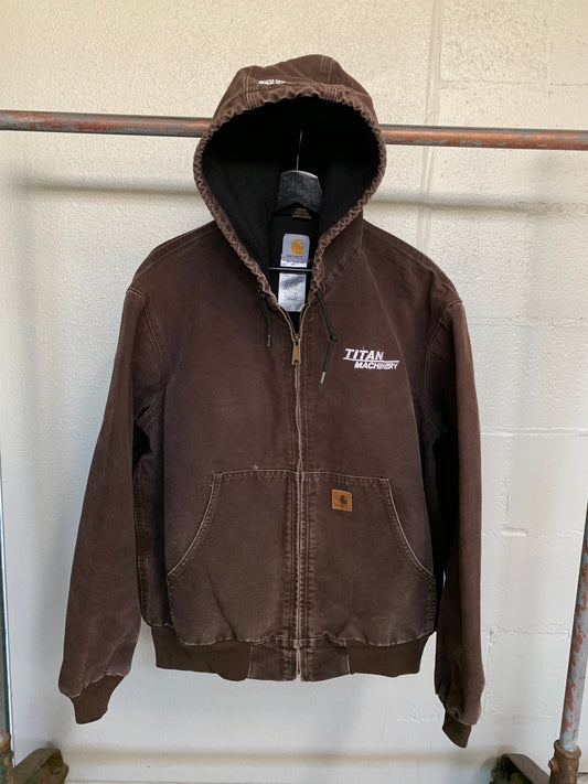 Brown Hooded Carhartt Work Jacket