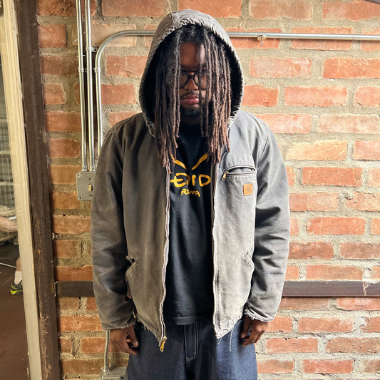 Charcoal Carhartt Hooded Work Jacket