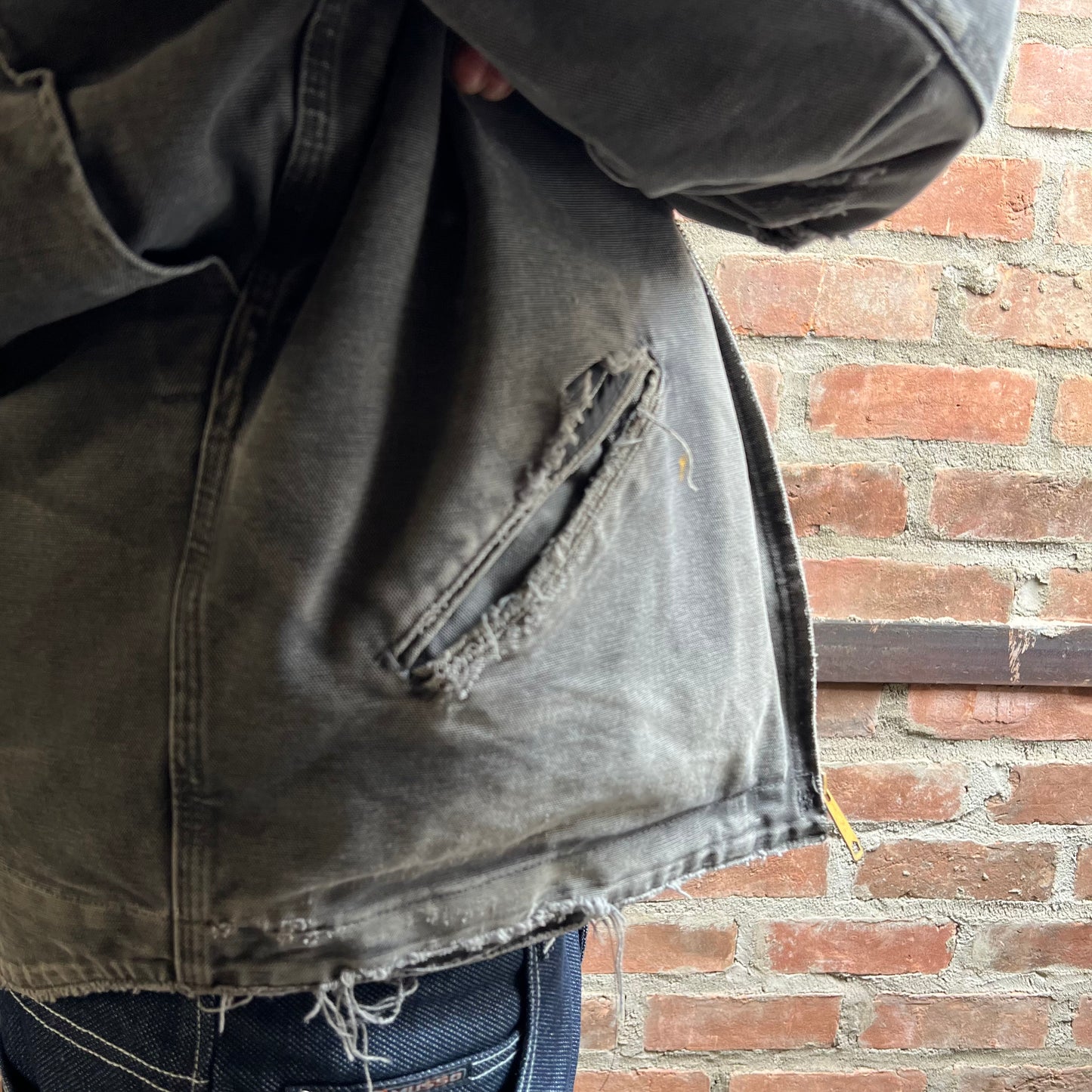 Charcoal Carhartt Hooded Work Jacket