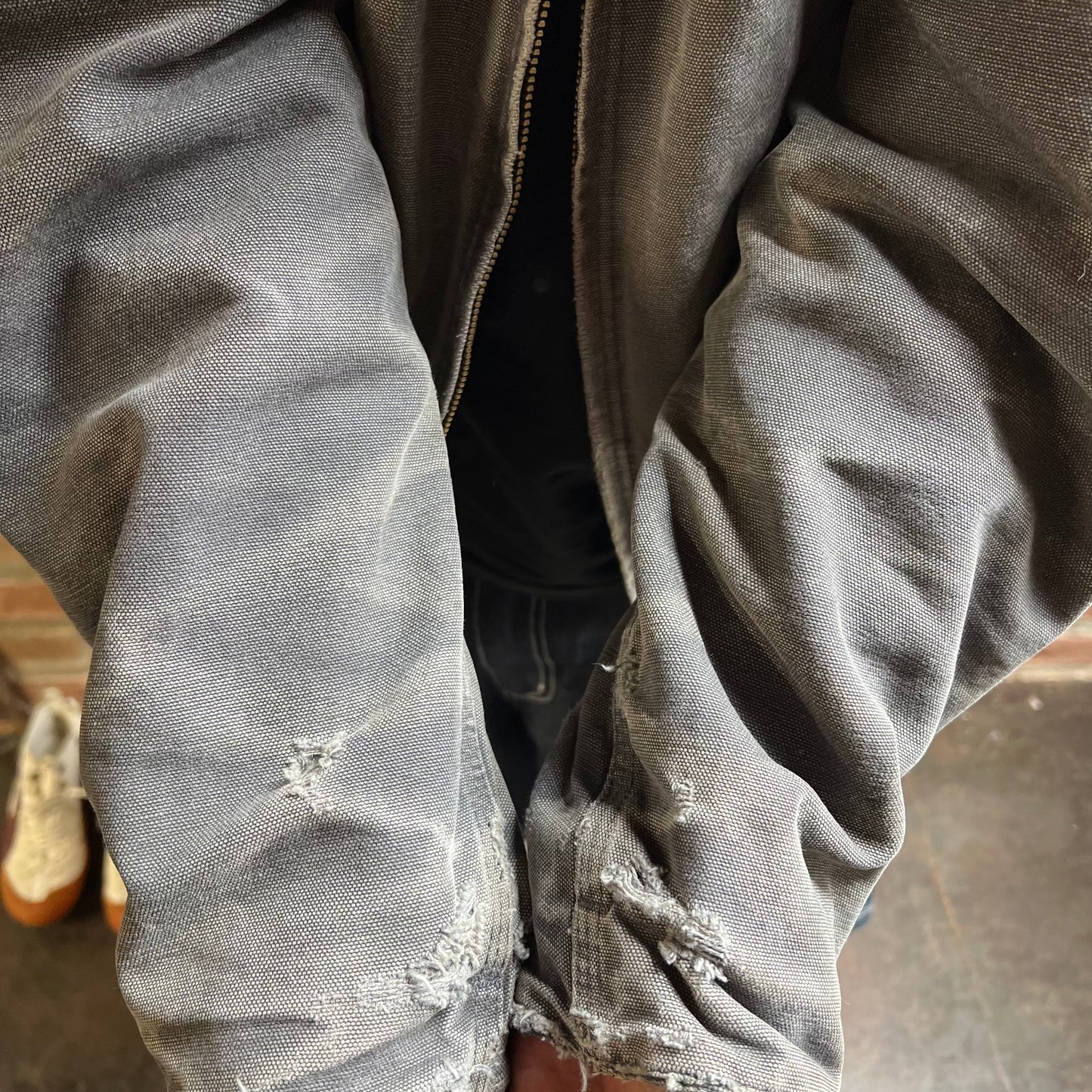 Charcoal Carhartt Hooded Work Jacket